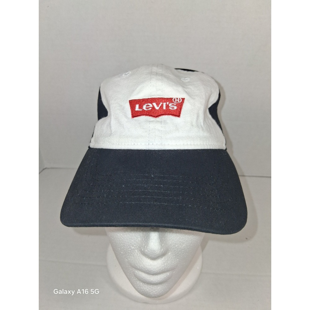 Levi's Youth Baseball Cap Hat Two Tone Black White Red Logo Adjustable Kids‎